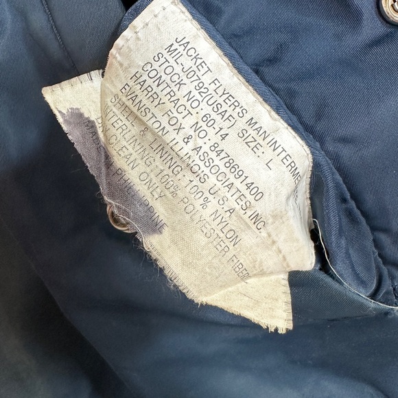 Vintage Harry Fox Intermediate Flyer USAF Satin Reversible Jacket MA-1 Mens Sz L - Picture 9 of 13